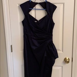 Navy blue Maggie London cocktail dress